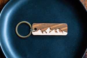 Wood Mountain Range Keychain