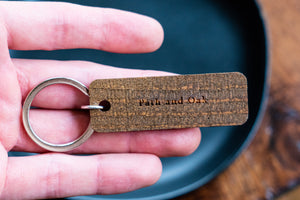 Mt Hood Oregon Metal and Wood Keychain – Path and Oak