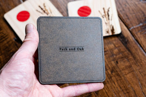 Wildflower Wood Coaster - Sunset Flowers