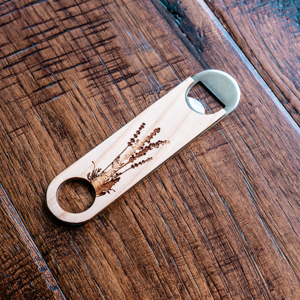 Wildflower Wood and Metal Bottle Opener – Path and Oak