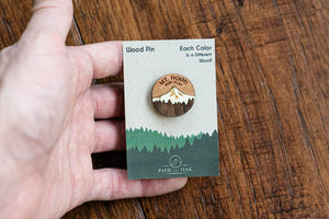 Mt Hood 1 Inch Wood Pin