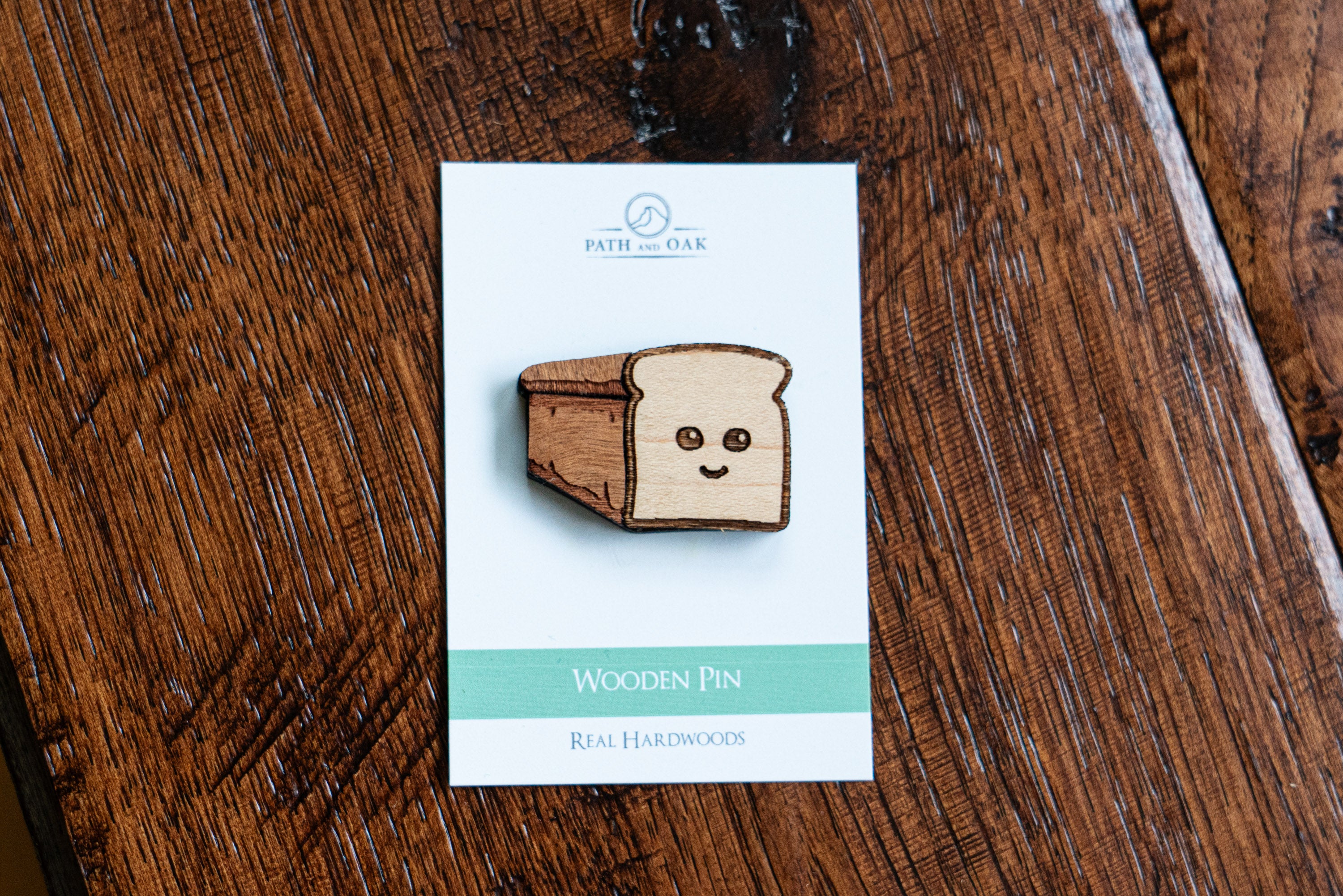 Cute Bread Wood Pin