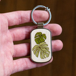 Monstera Leaf Keychain