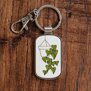 Pothos Plant Keychain