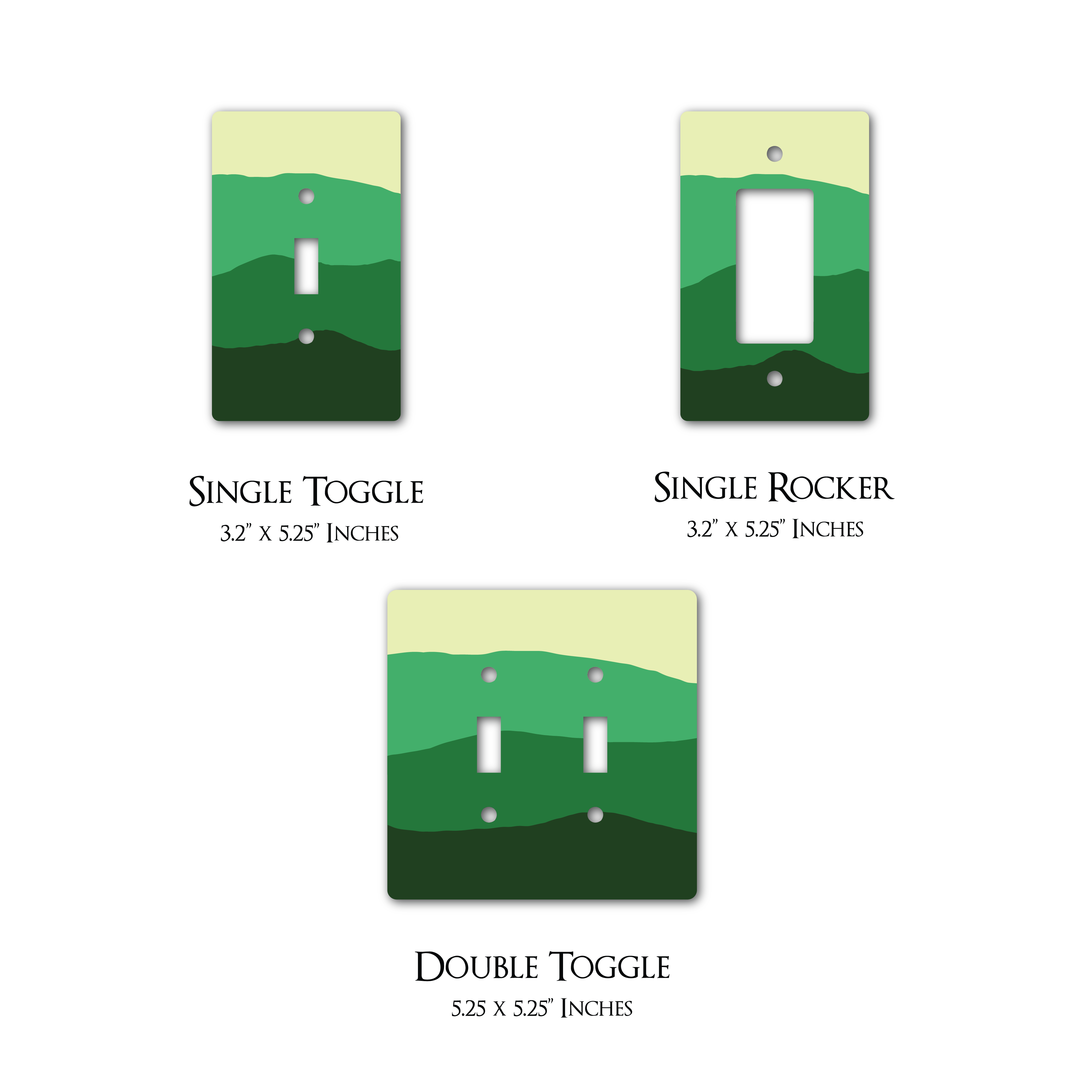 Green Mountains Switch Covers