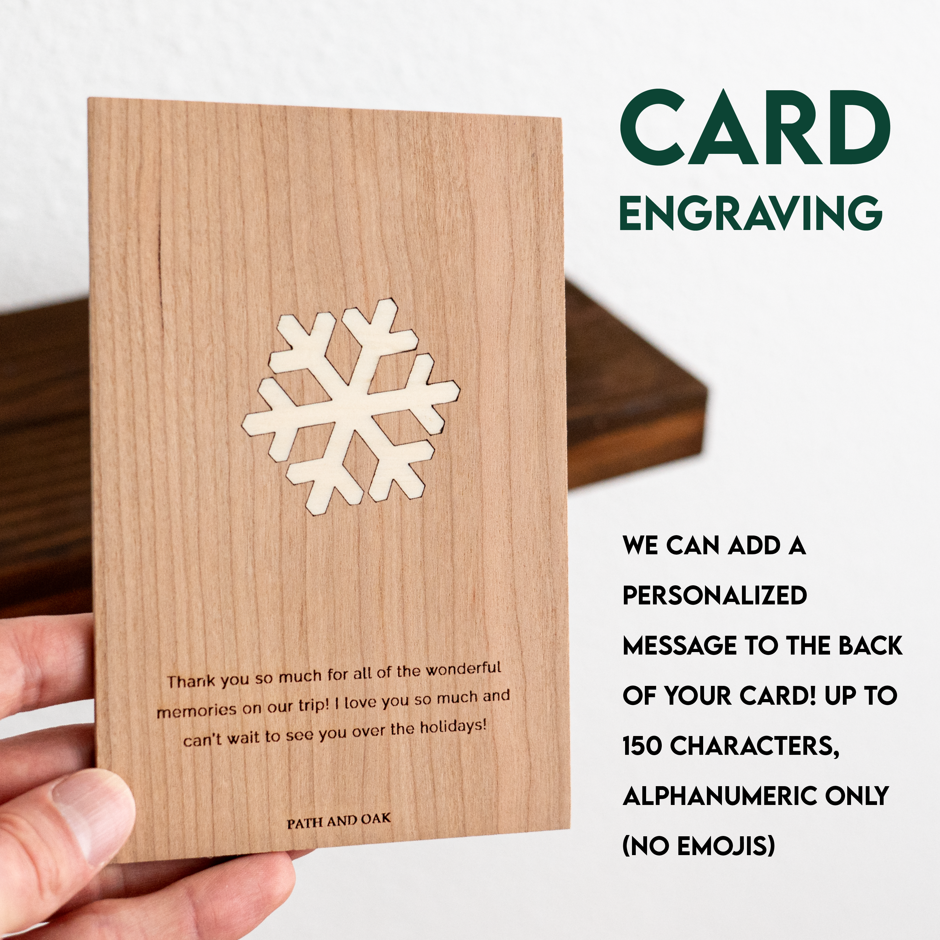 Happy Holidays Trees - Wood Greeting Card